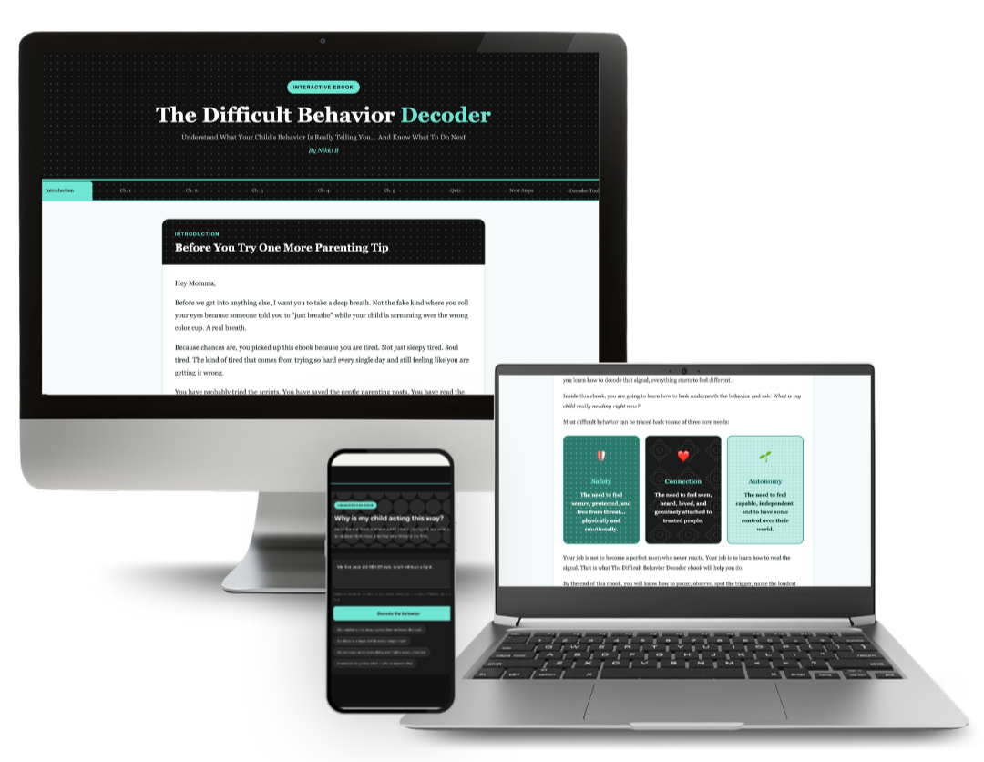 The Difficult Behavior Decoder interactive ebook and decoder tool preview